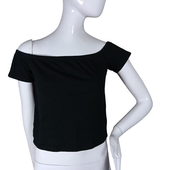 Bundle of 2 Ribbed Tops Size Medium One Green From Shein and One Black From H&M - Picture 3 of 12